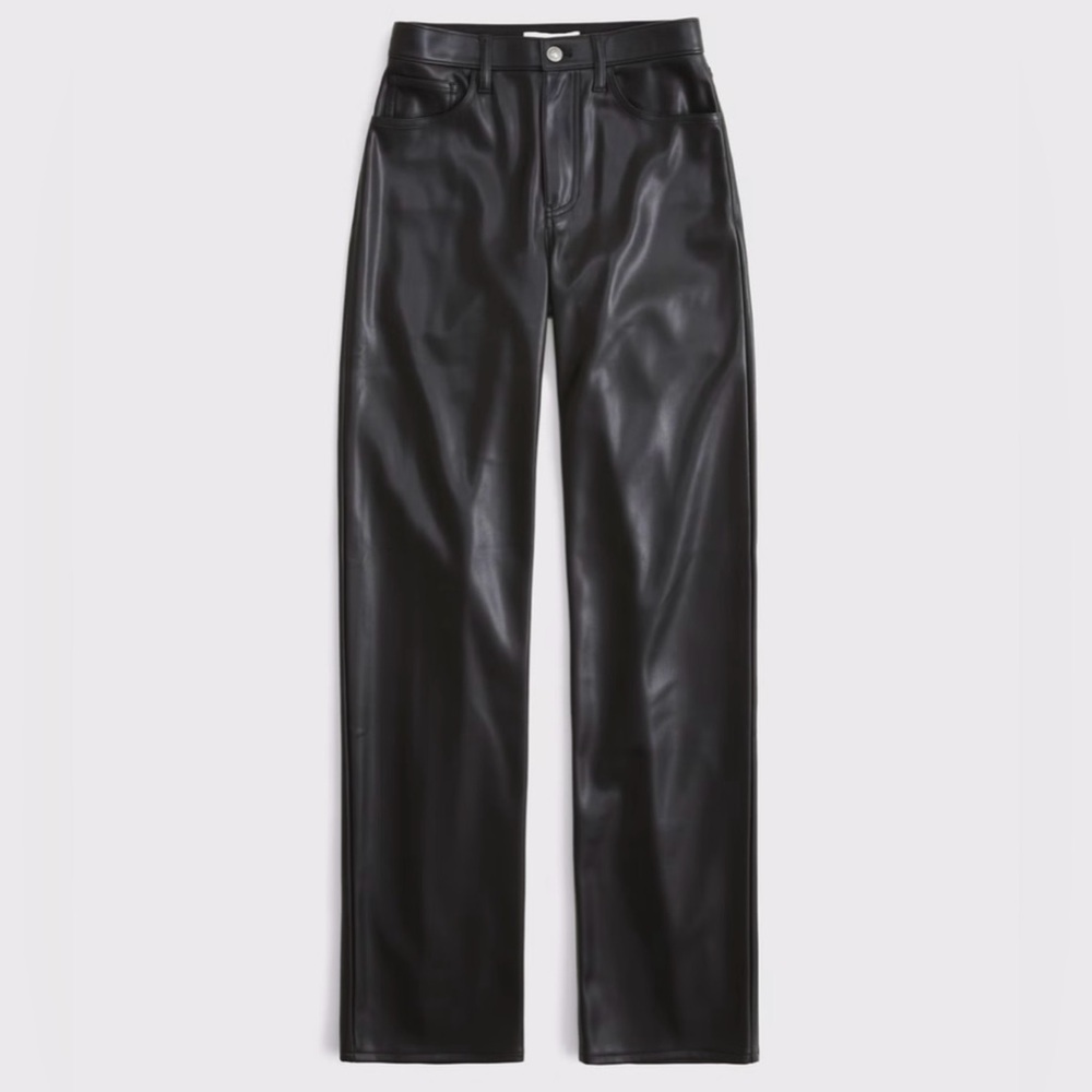 Abercrombie Curve Love 90s Relax Faux Leather Pants